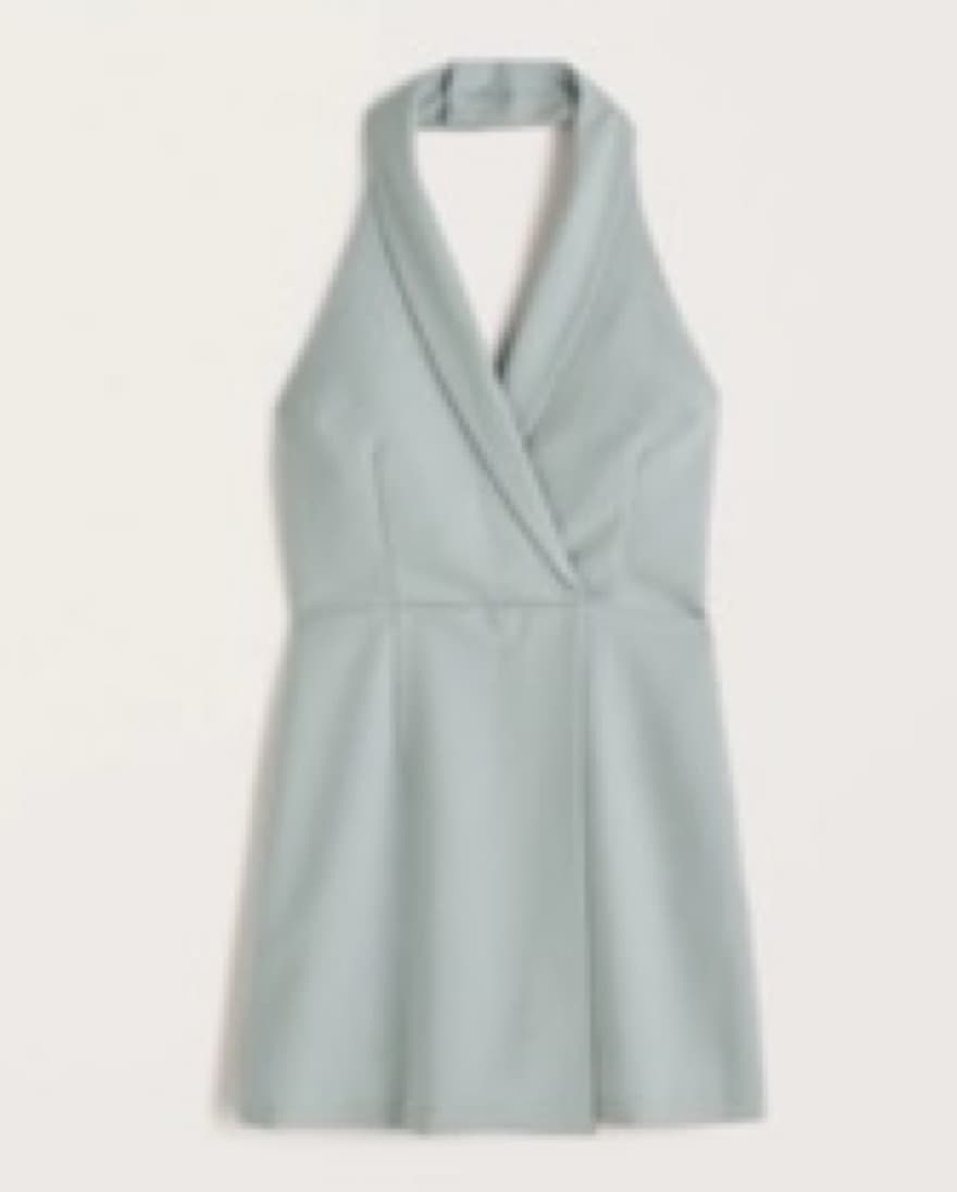 Green Halter Blazer Skort Dress - Image 1