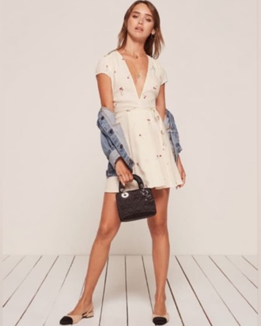 Reformation Raquel Cherry Wrap Dress  - Image 2