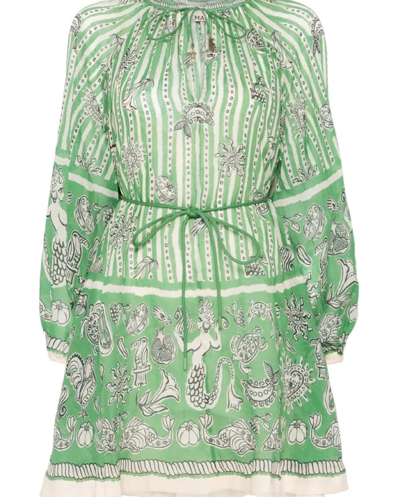 Alemais Printed Linen Dress - Image 5
