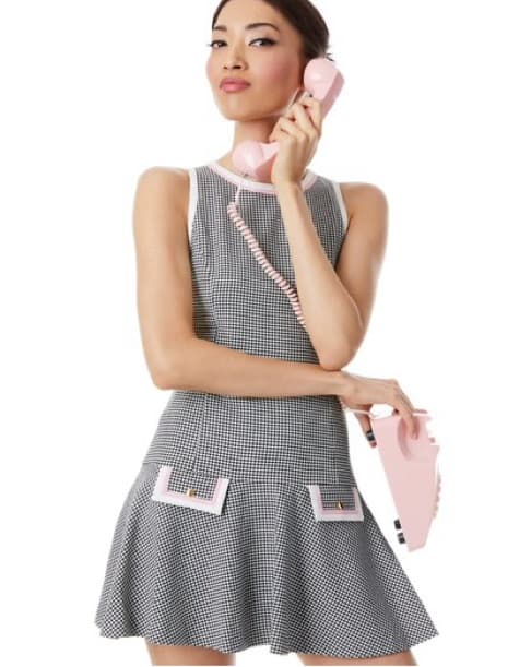 Alice+Olivia Sima Houndstooth mini dress - Image 2