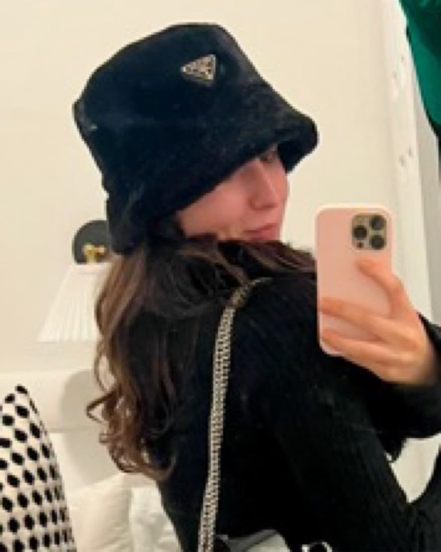 Prada Shearling Bucket Hat - black - Image 4