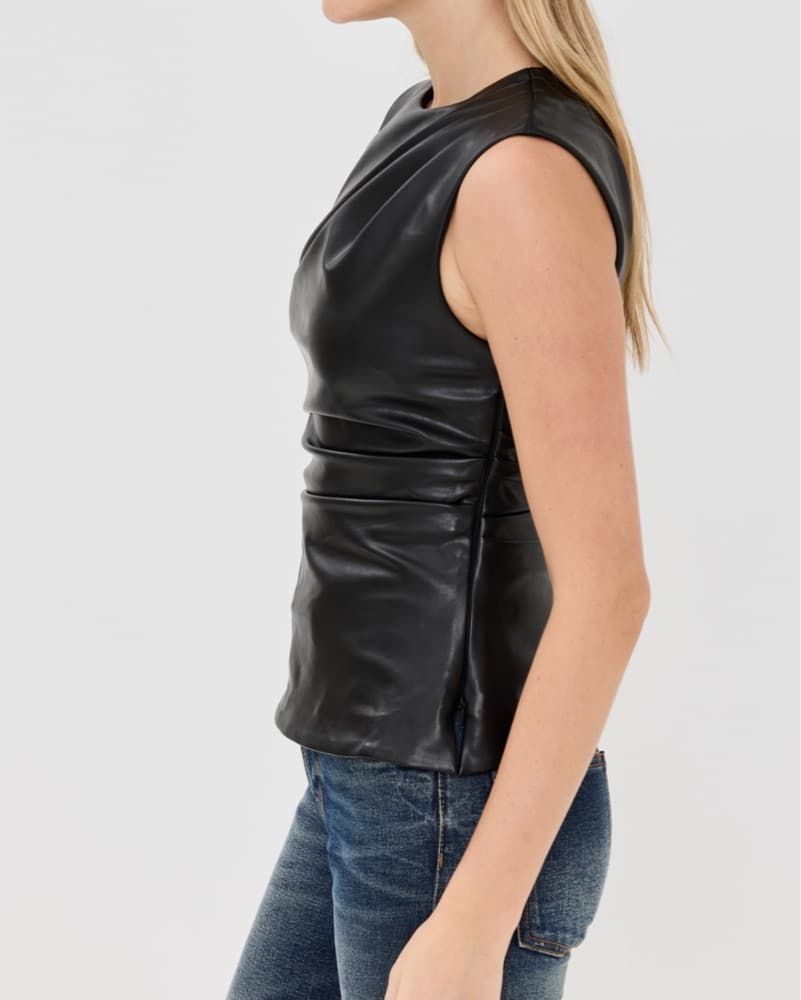 Simkhai Leather Shift Top - Image 3
