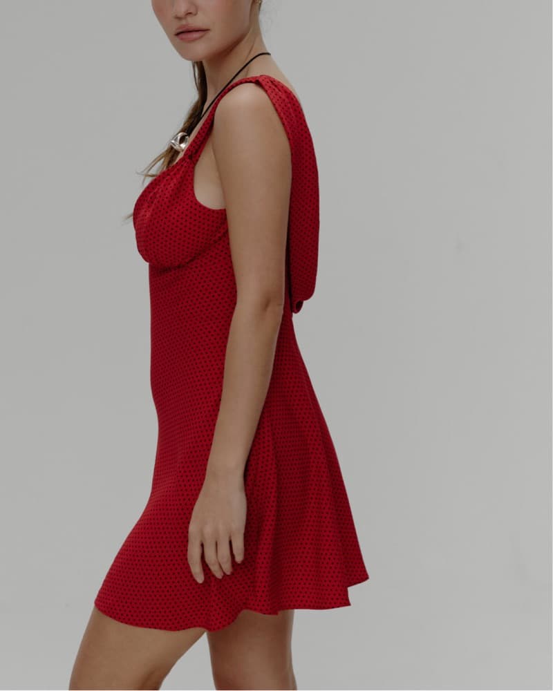 Frankies Bikinis Emilia Red Mini Dress - Image 6
