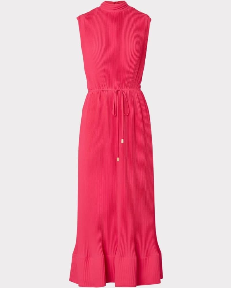 Vibrant Pleated Midi Dress - Image 1
