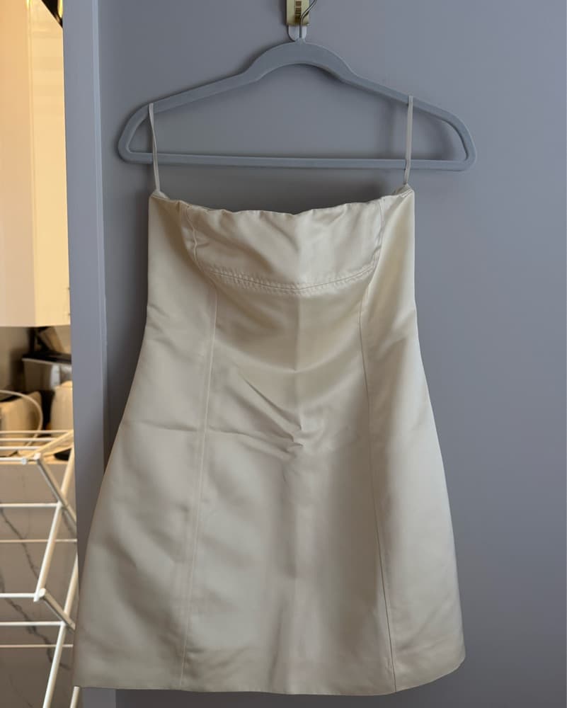 We Wore What butter yellow silk dress  - Image 2