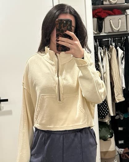 Free People Yellow Half Zip - Image 4