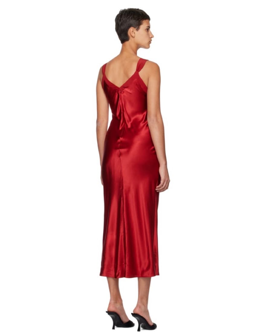 red silk reformation neola dress - Image 2