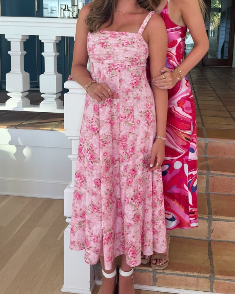 Floral Pink Maxi Dress - Image 1