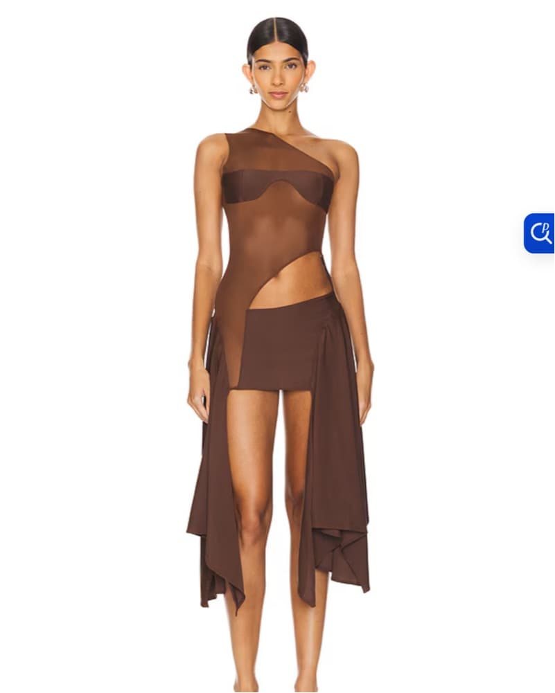 Sketch-Y Mesh Cut Out Dress  - Image 2