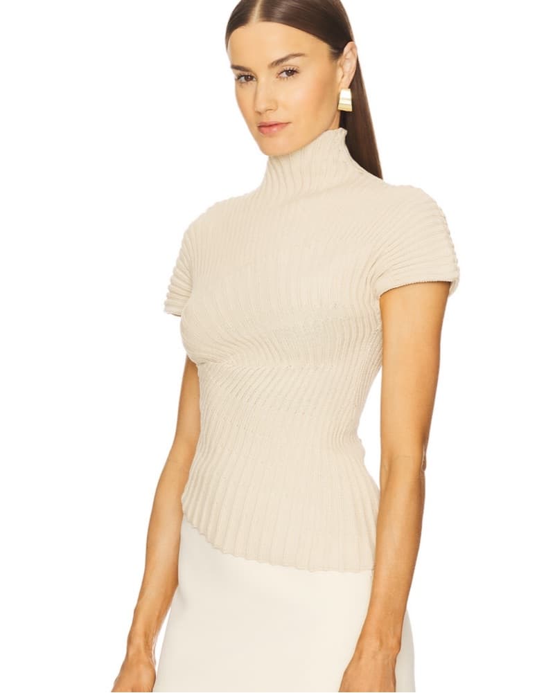 Cult Gaia Annemie Knit Top In Beach - Image 3