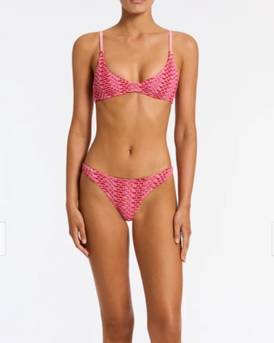 Triangl Pink Crochet Bikini - Image 2