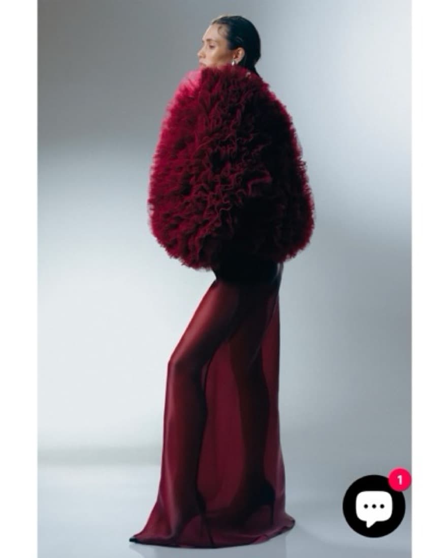 Fleur Tulle Bomber Burgundy - Image 6