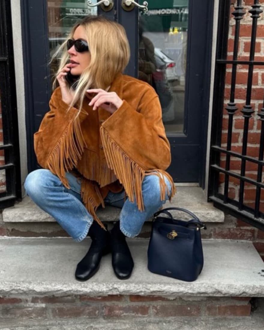 Suede Fringe Jacket - Image 1