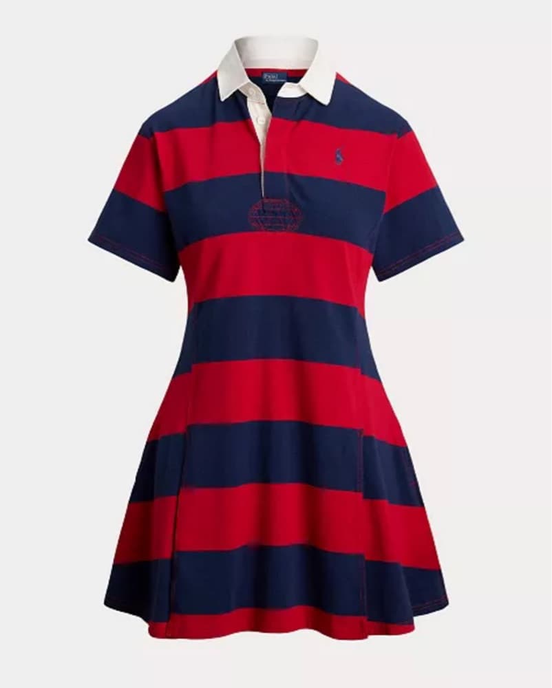 Preppy Striped Rugby Dress - Image 3