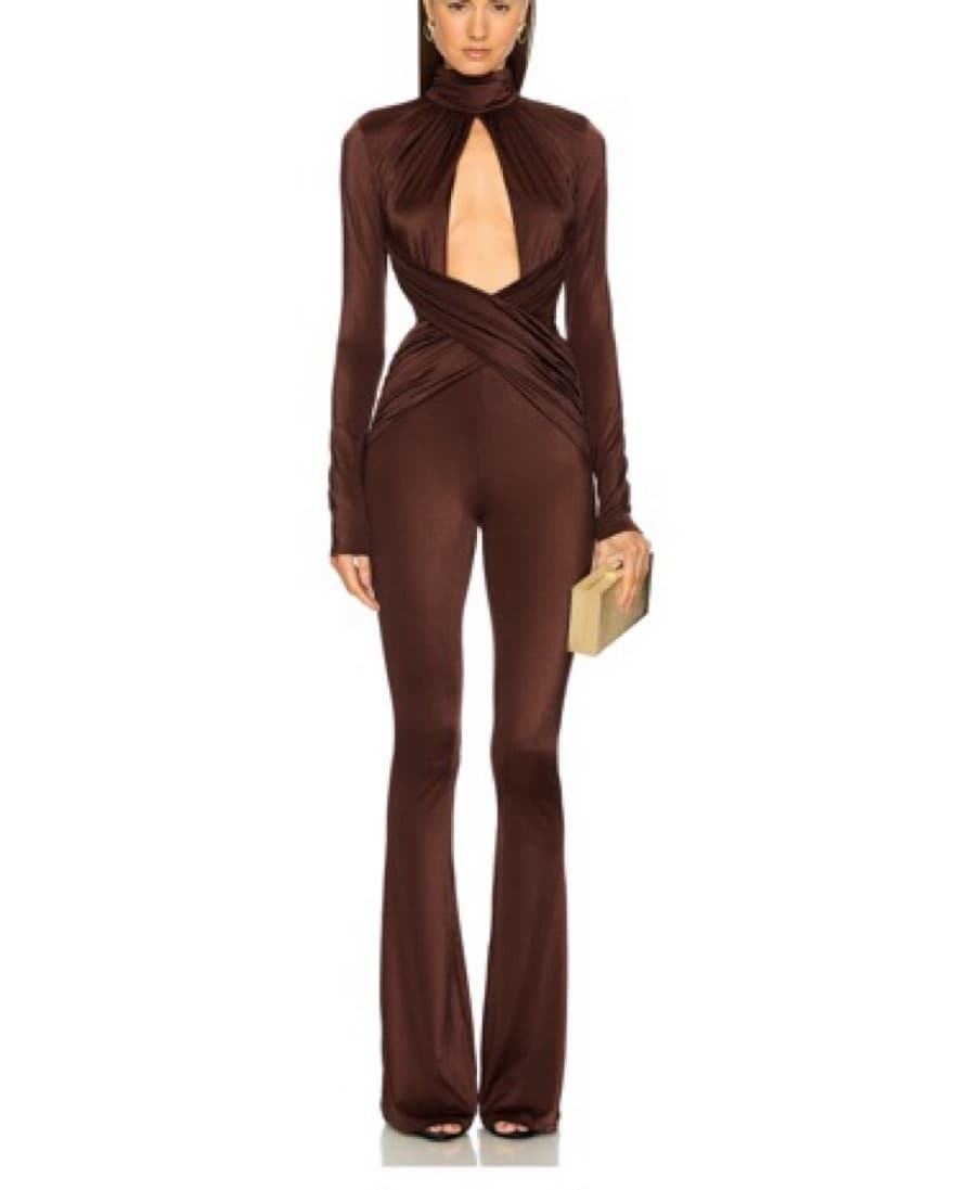 Michael costello brown jumpsuit - Image 1