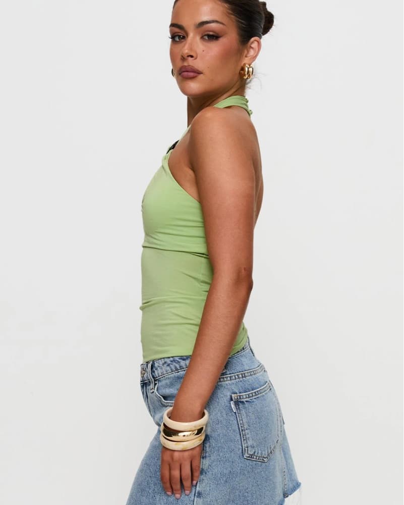 Vibrant Green Halter Top - Image 4
