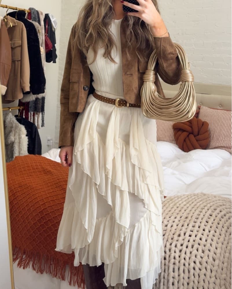 Cream Midi Skirt - Image 3