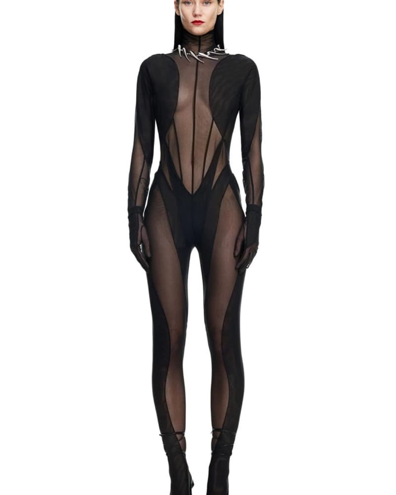 HM X Mugler Spiral Panel Catsuit - Image 1