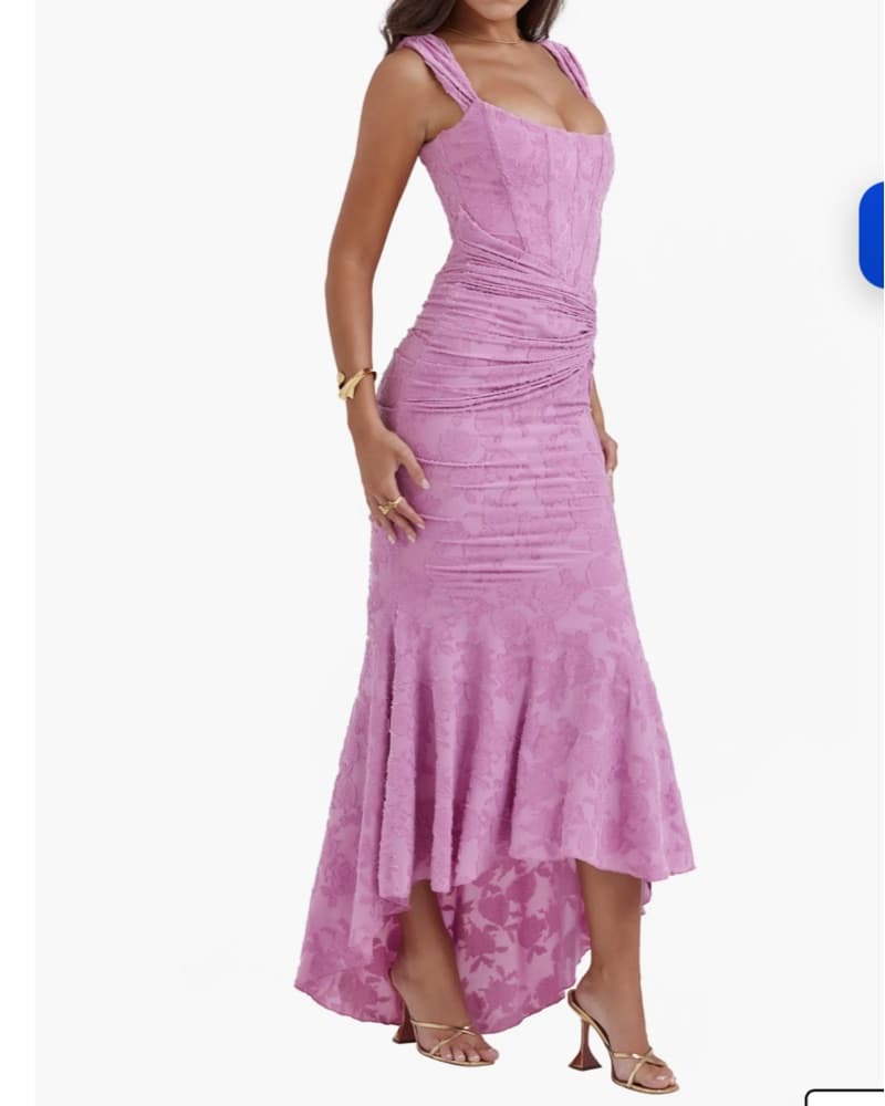 House of CB Cesca Dress Medium Warm Pink - Image 3