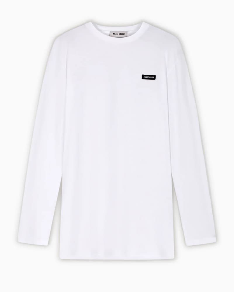Miu Miu White Long Sleeve Top - Image 1