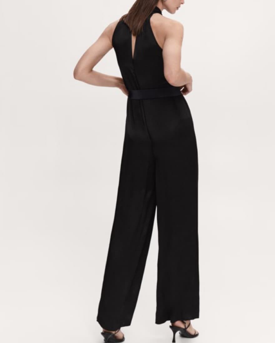 NEW Black Jumpsuit With Belt  - Image 2