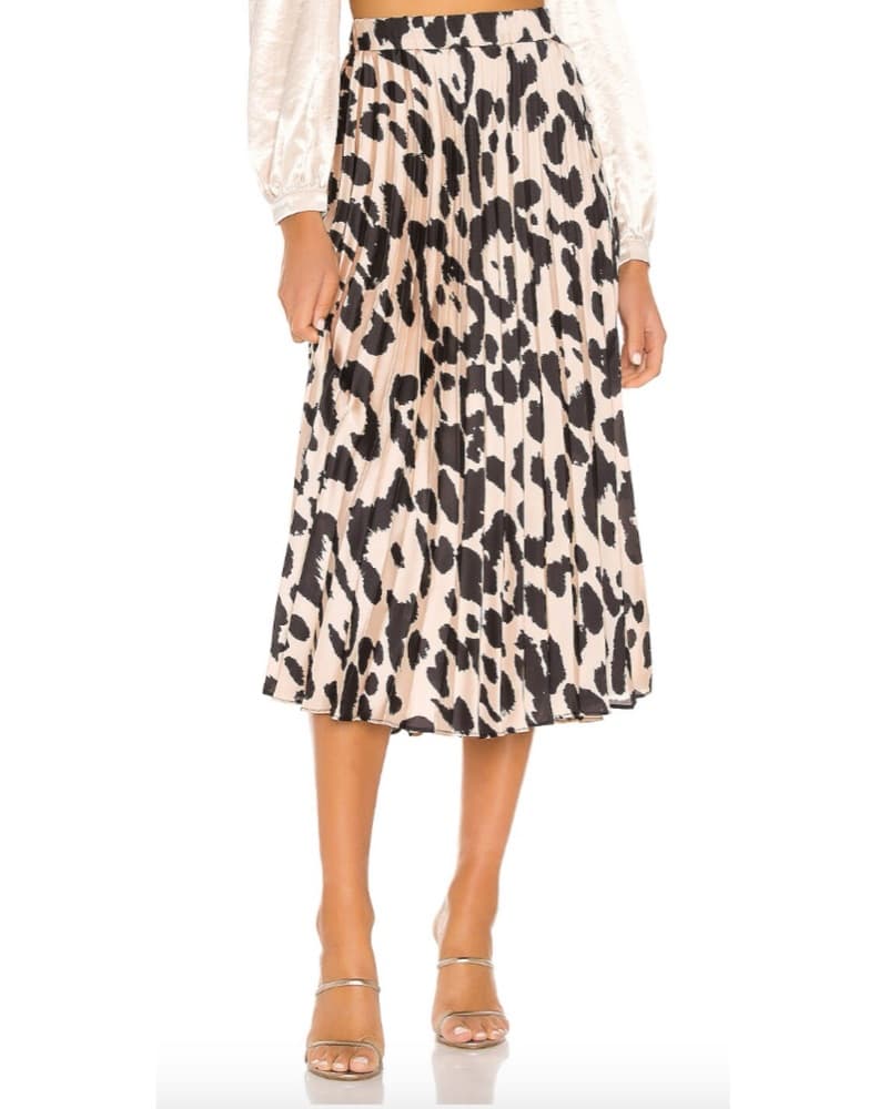 Sanctuary Leopard Pleated Midi Skirt  - Image 1