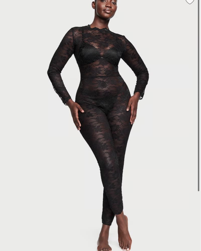 VICTORIAS SECRET LACE CATSUIT  - Image 1