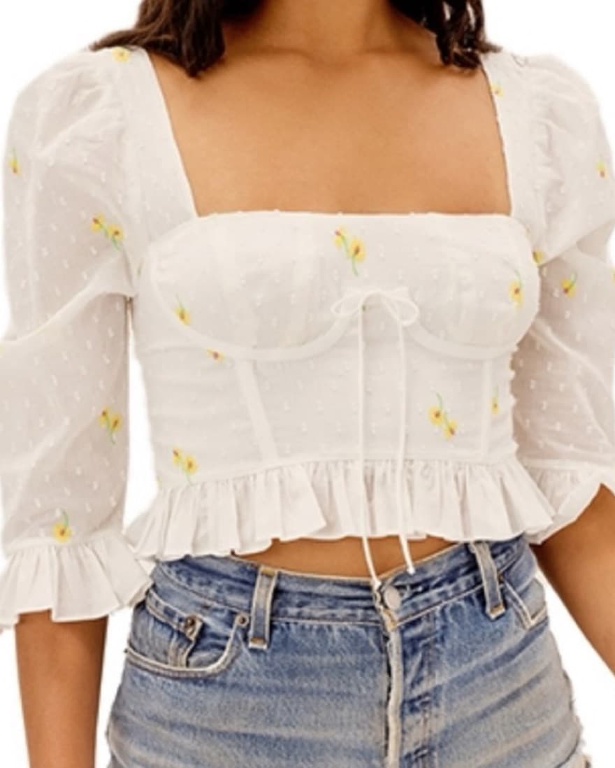 For Love & Lemons Sunflower Top - Image 1