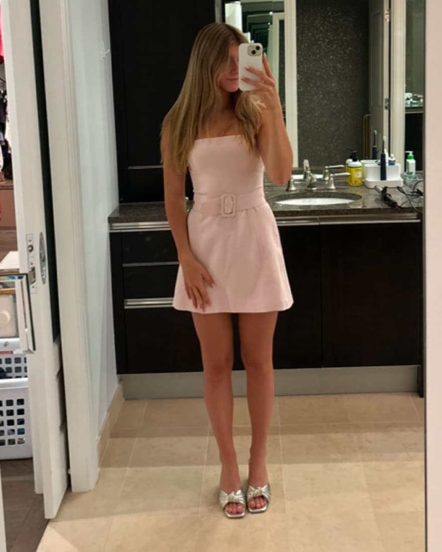 Amanda Uprichard Fae Dress Baby Pink - Image 2