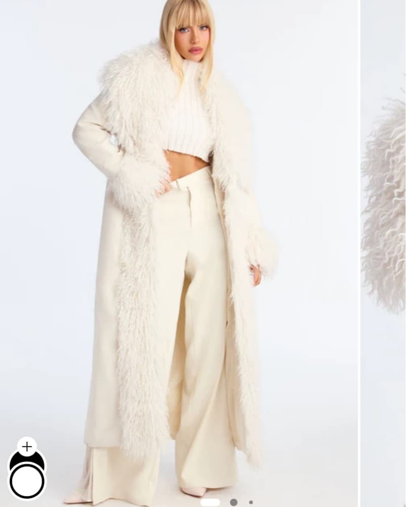 Luxurious Faux Fur Coat - Image 1