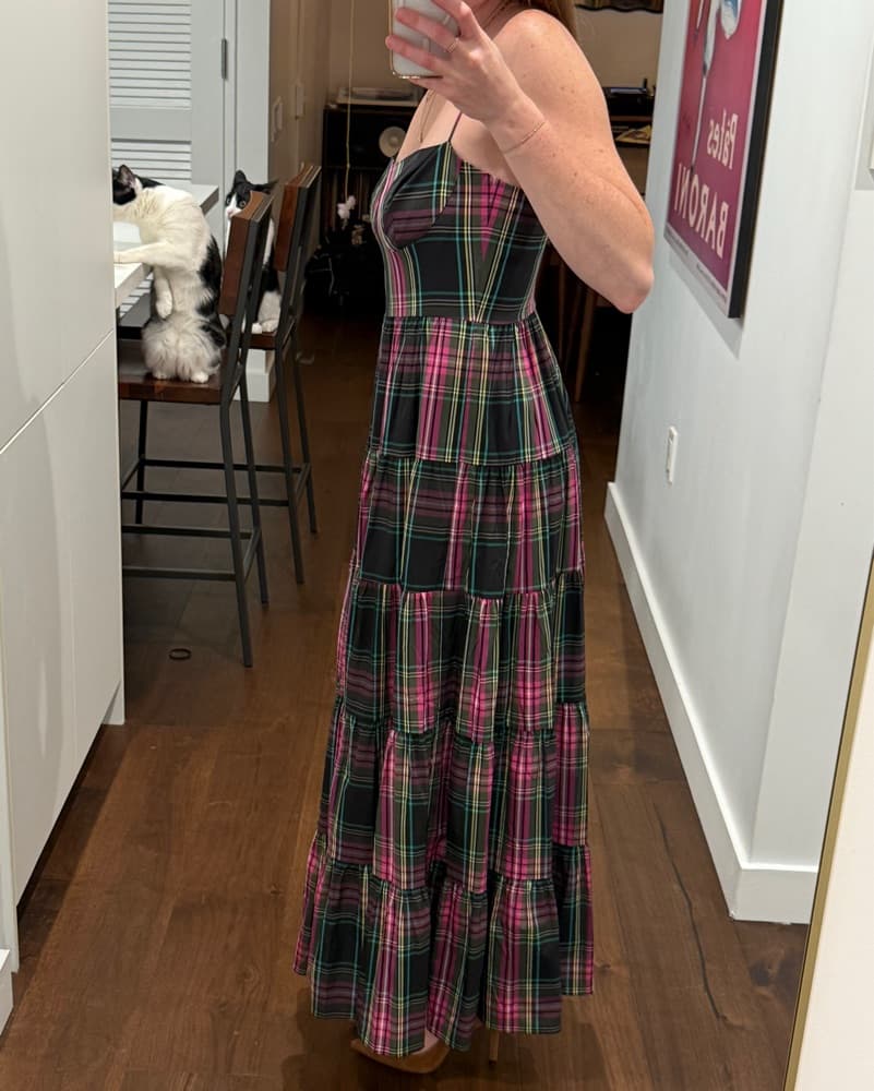 J.Crew Plaid Tiered Maxi Dress - Image 5
