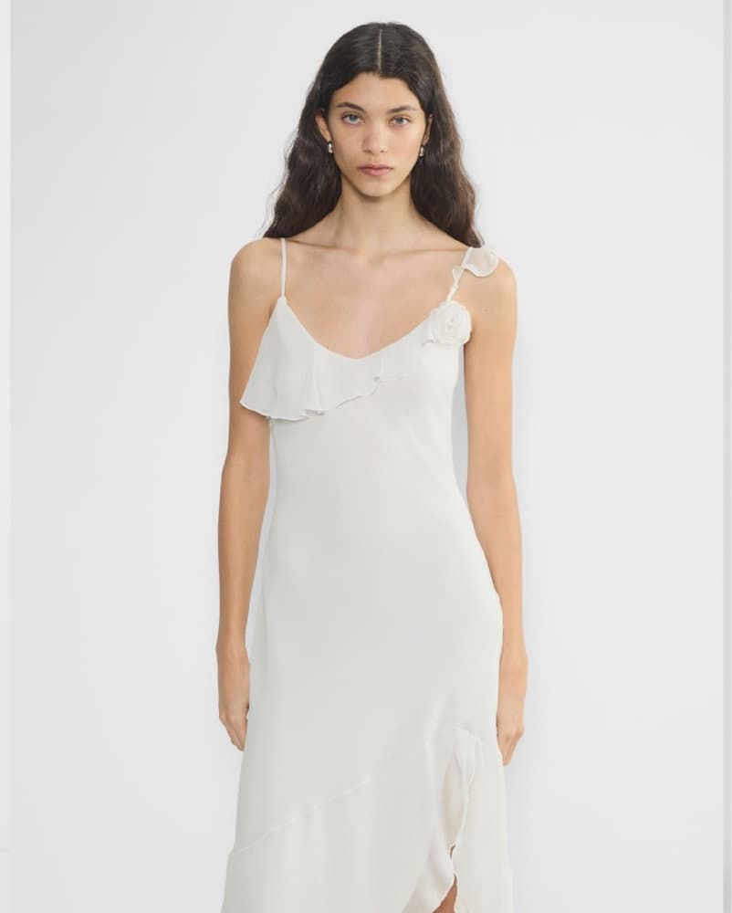 Elegant White Midi Dress - Image 2