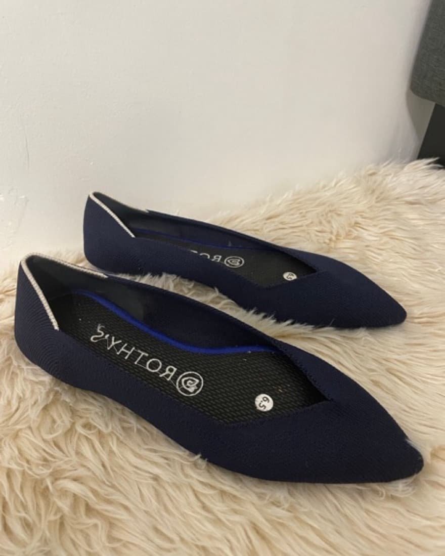 Rothy’s Pointed Toe Flats Navy Blue 6.5 - Image 1