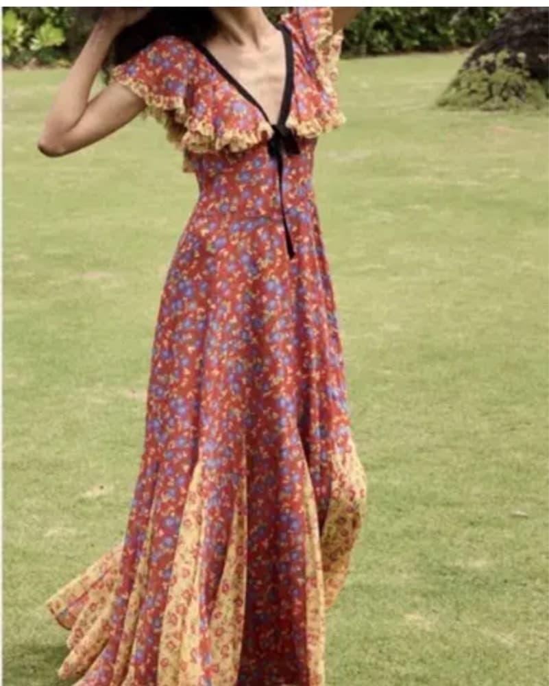 Doen Floral Ruffle Maxi Dress - Image 3