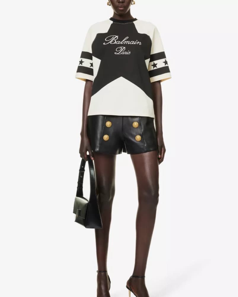 Balmain Paris Signature Stars Tshirt  - Image 2