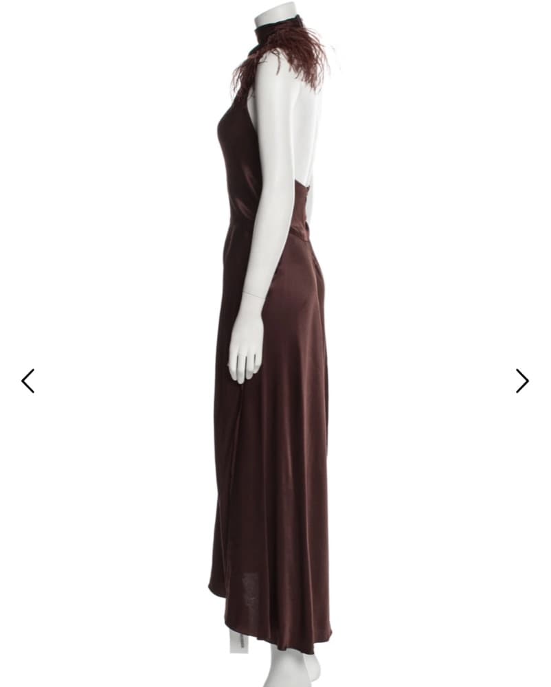 Vince Satin Halter Dress - Image 4