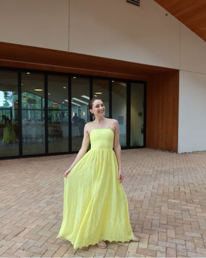 Alice + Olivia formal yellow dress - Image 1