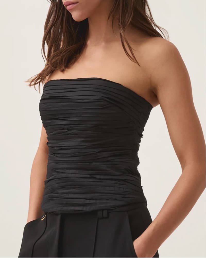 Aje Sunbeam Ruched Bustier - Image 2