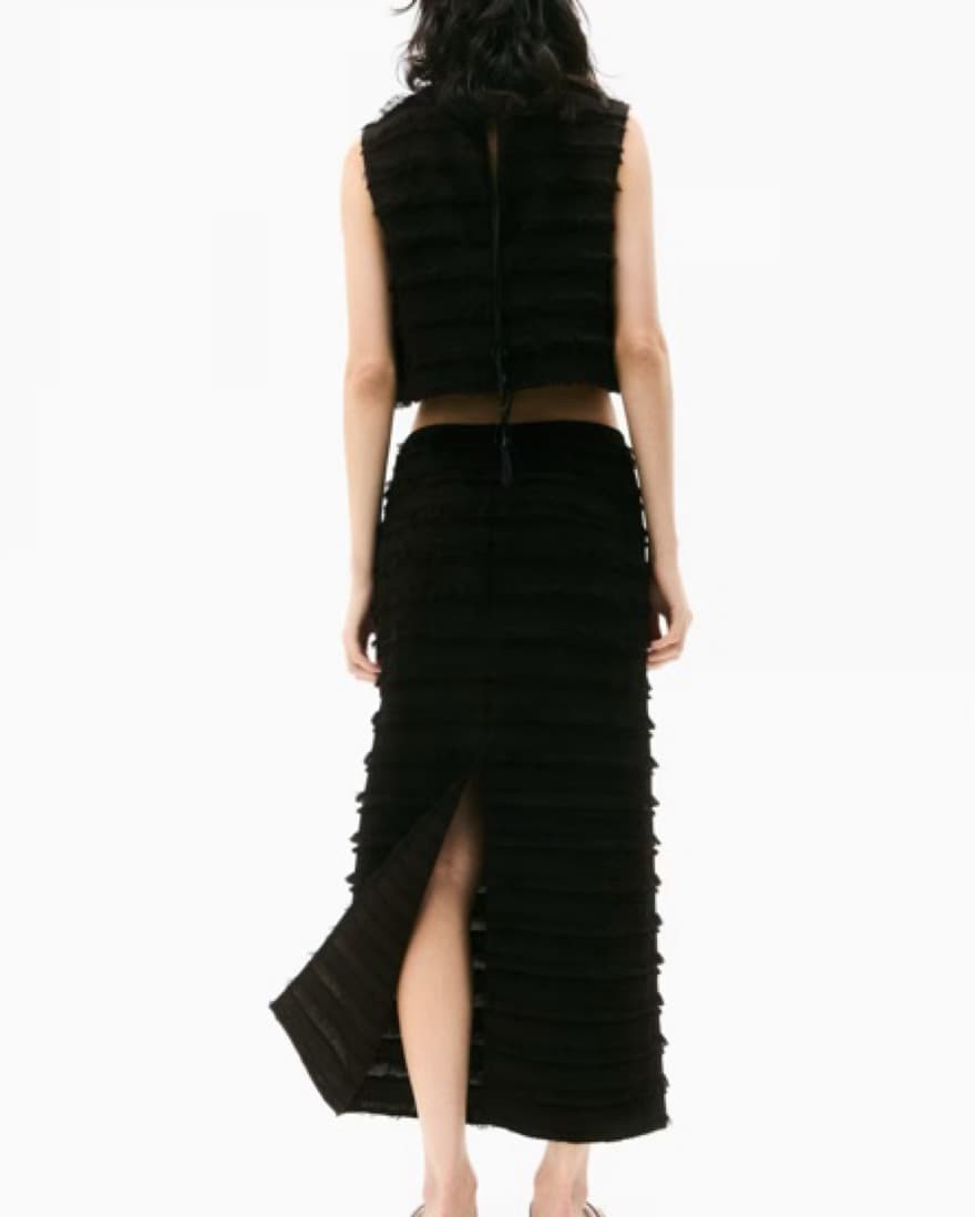 DARK Brown Fringe Skirt Set   - Image 3