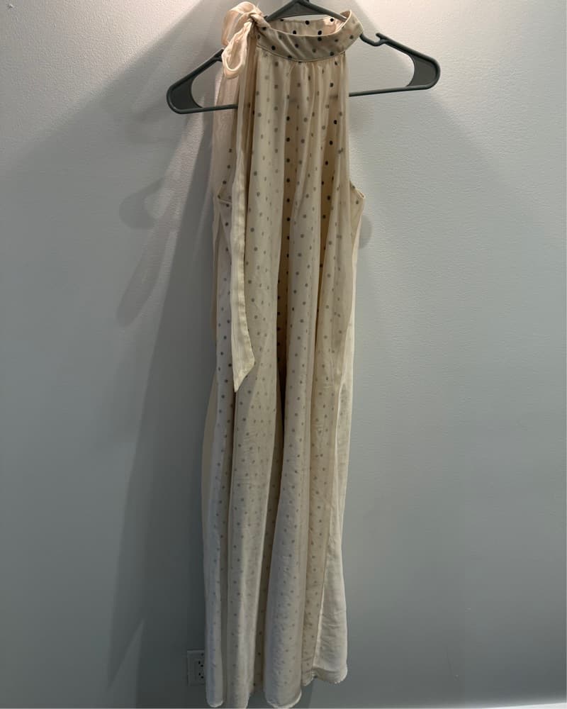 APSUAE Polka Dot Halter Maxi Dress - Image 2