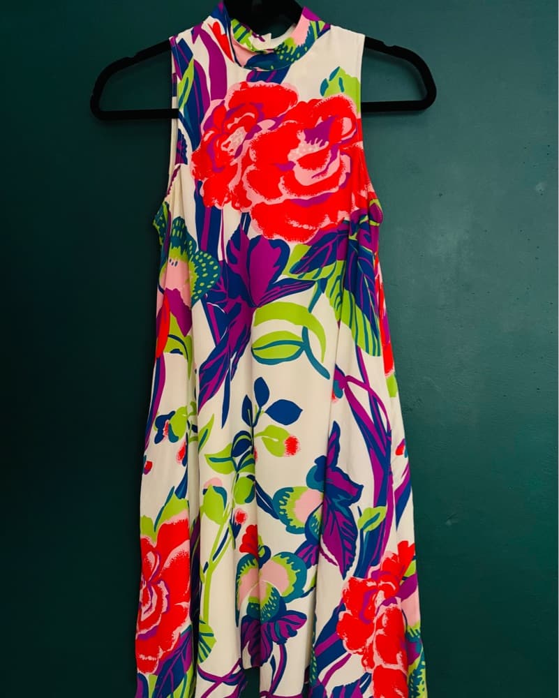 Floral Mauve/Anthropologie Dress - Image 2
