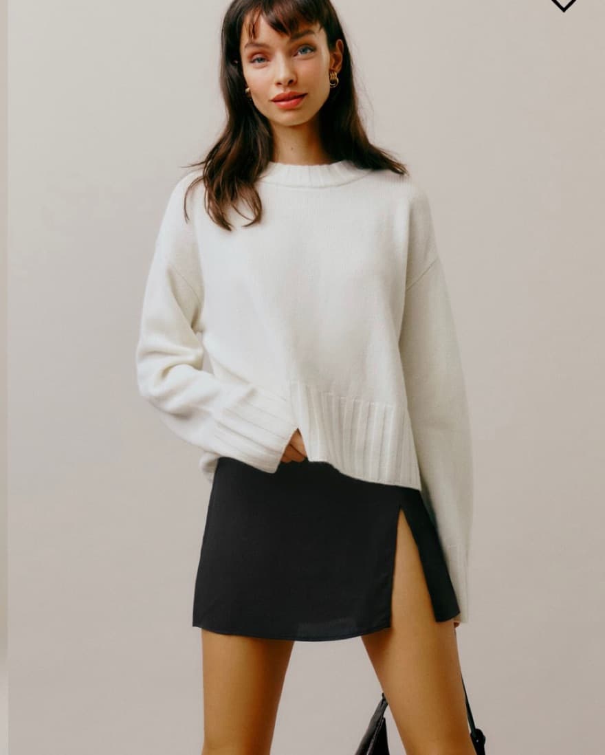 Reformation Margot Black Slit Skirt - Image 2