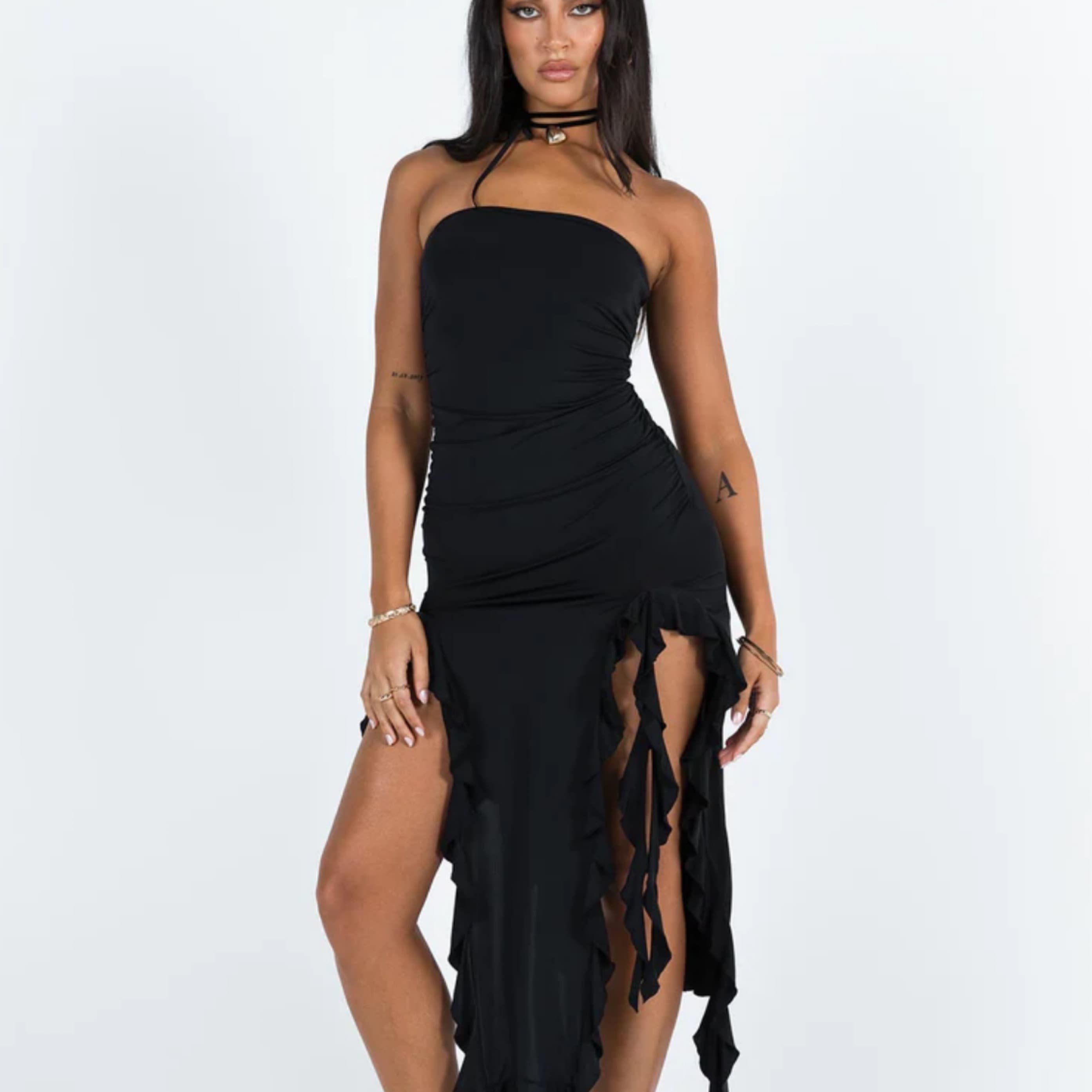 Black Lioness Rendezvous Midi Dress - Image 4