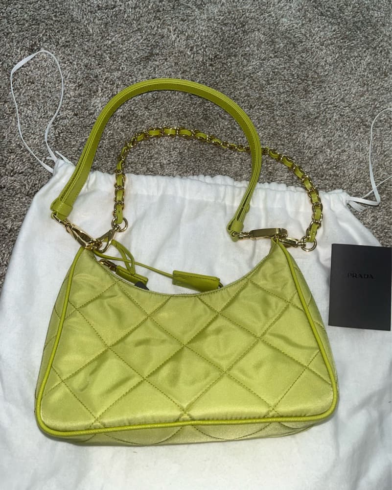Prada Quilted Shoulder Bag with Chain - Image 4
