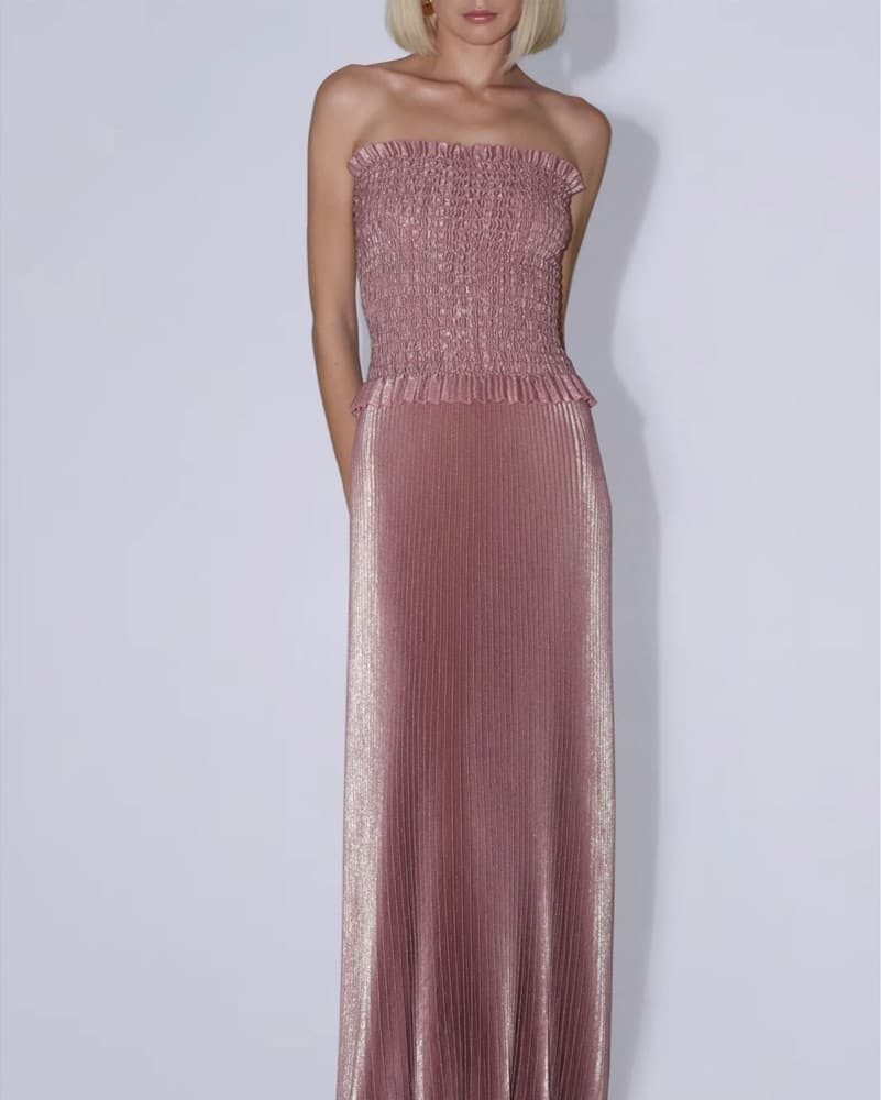 MAYA GOWN - ROSE QUARTZ SHIMMER - Image 2