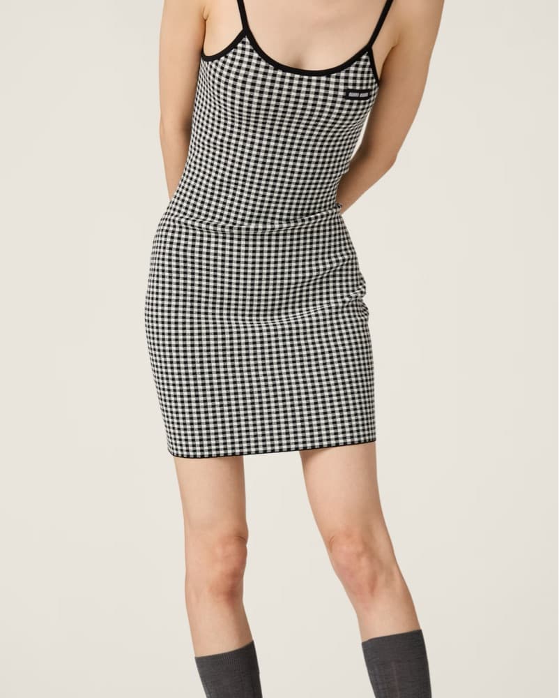 Miu Miu Viscose Gingham Dress - Image 2