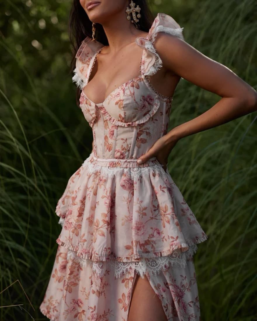 V Chapman Jolie Floral Dress - Corset - Image 1