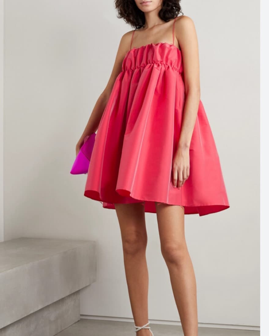 Bernadette Pink Mini Babydoll Dress - Image 2