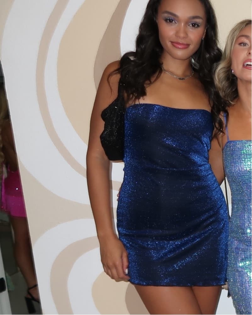 Sparkly Asymmetrical Mini Dress  - Image 5