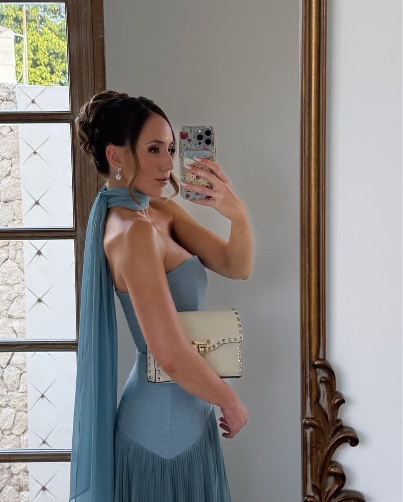 Sunniva Dress - Alexis with Custom Scarf - Image 1